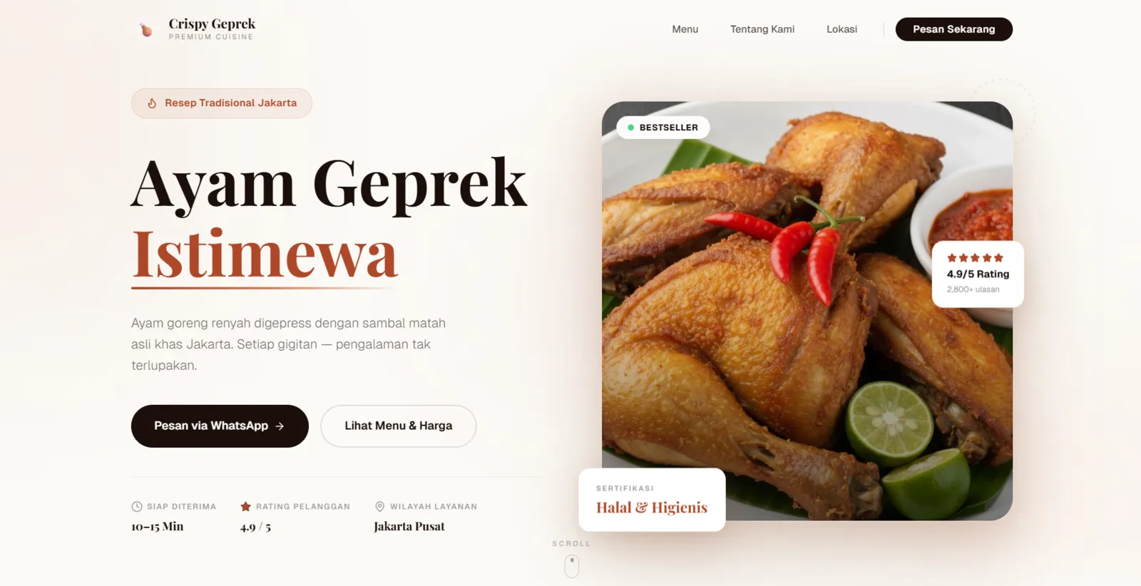 Ayam Geprek — F&B Business